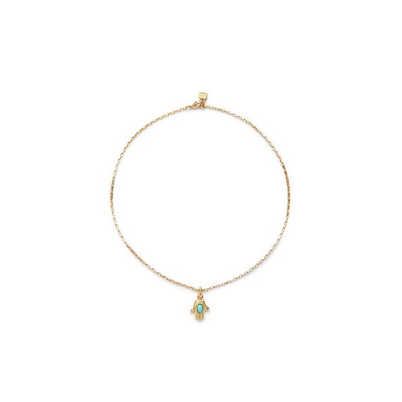 Золотое ожерелье женское с подвеской и муранским стеклом UNOde50 Ser Unico