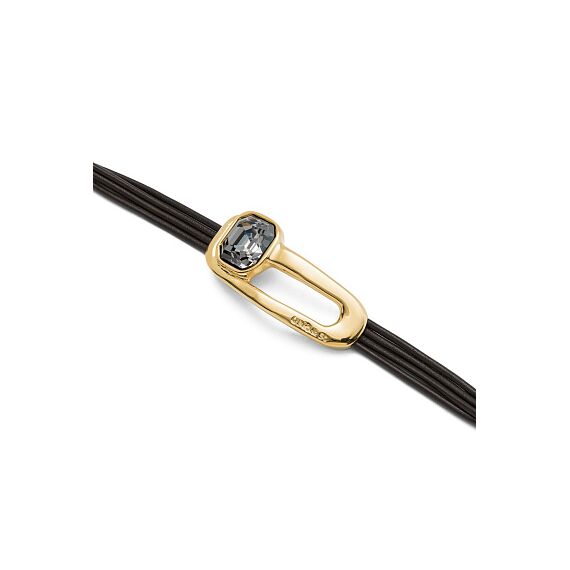 Золотой браслет на коже с кристаллом Сваровски UNOde50 Ser Expresiva, Размер (мм): 165, изображение 3