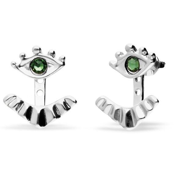 Серебряные серьги женские с цирконием Глаз UNOde50 Ser Intuitiva