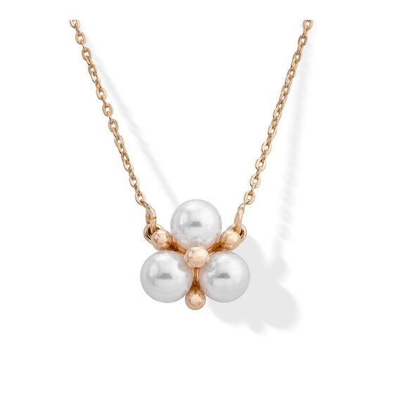 Золотое колье с подвеской из органического жемчуга  Majorica Tu Y Yo, изображение 2