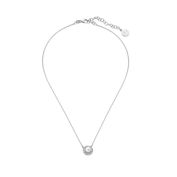 Серебряное колье с подвеской из жемчуга Majorica Fine Silver