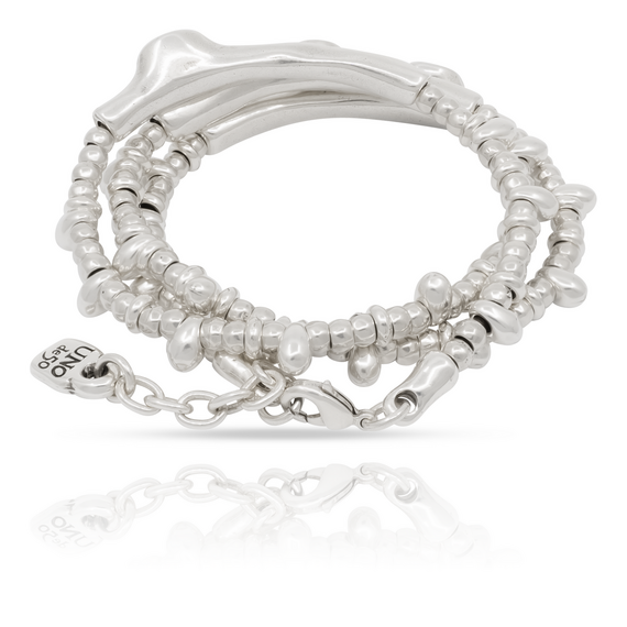 Серебряный браслет тройной с кристаллами Cваровски Наваждение UNOde50 Delirium, изображение 3