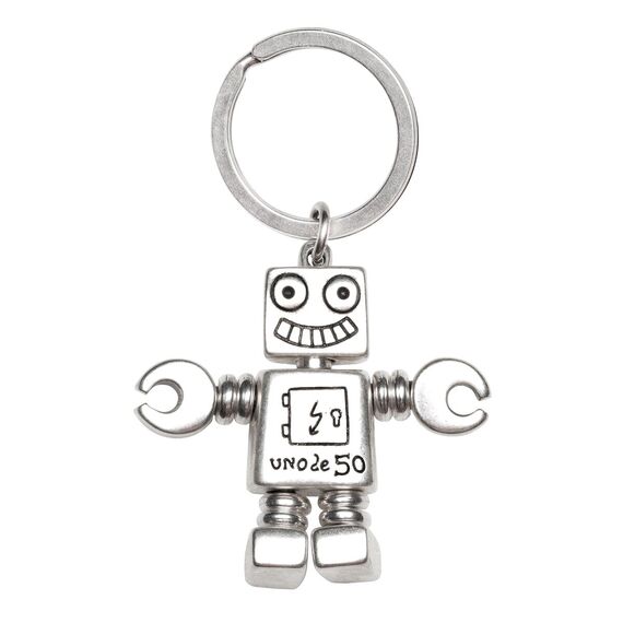 Брелок для ключей с серебром Робот UNOde50 Can-Eye