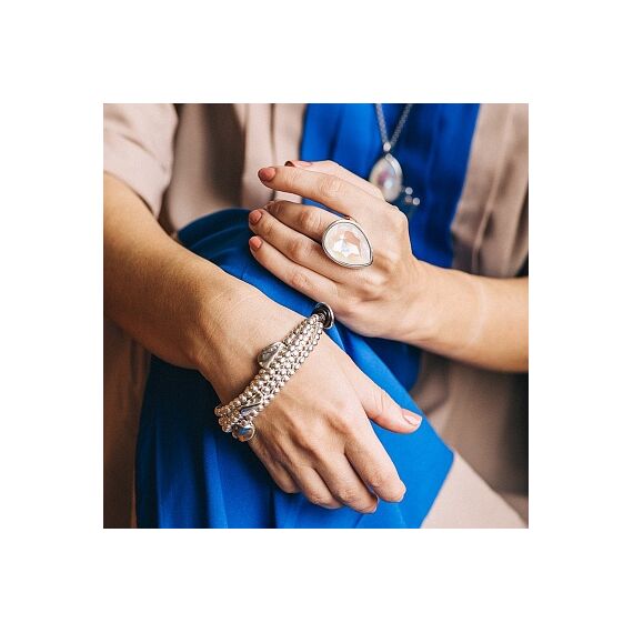 Серебряный браслет многослойный Божественный разум UNOde50 A beautiful mind, Размер (мм): 155, изображение 6