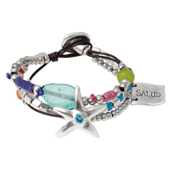 Серебряный браслет женский с муранским стеклом UNOde50 I'm feeling good