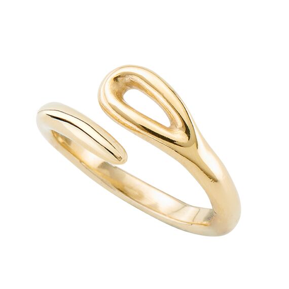 Кольцо Silver needle с золотом