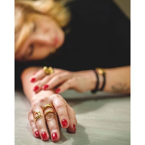 Золотое кольцо женское UNOde50 Swagy…, изображение 3