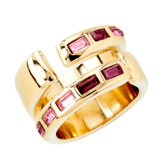 Кольцо Nightbird wrap с золотом