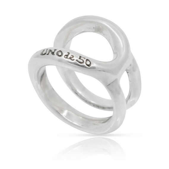 Серебряное кольцо женское Кратчайший путь UNOde50 Shortcut, Размер (мм): 17,3-17,7
