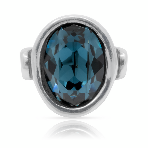 Серебряное кольцо с кристаллом Сваровски Пояс Ориона UNOde50 Orion, Размер (мм): 17,3-17,7, изображение 4