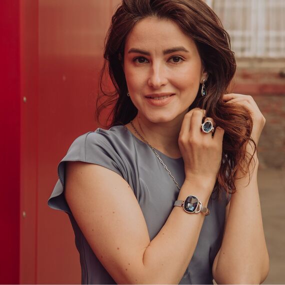 Серебряное кольцо с кристаллом Сваровски Пояс Ориона UNOde50 Orion, Размер (мм): 17,3-17,7, изображение 6