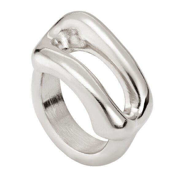 Серебряное кольцо женское прямоугольное UNOde50 UNO Planet, Размер (мм): 18,3-18,7