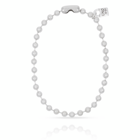 Серебряное колье из сферических бусин Снежинка UNOde50 Snowflake