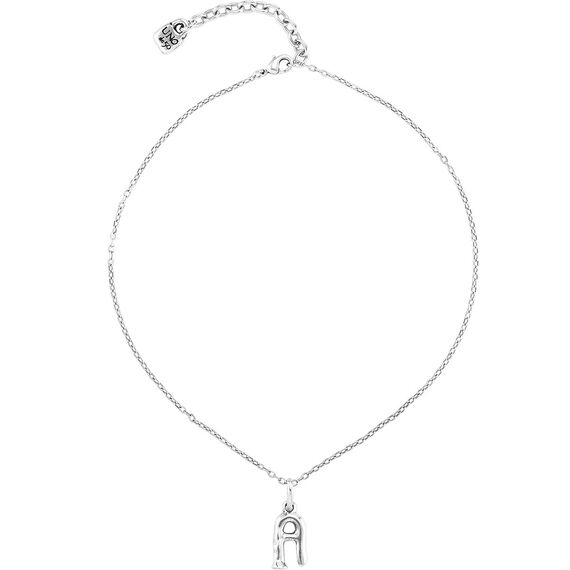 Серебряная подвеска на цепочку Буква A малая UNOde50, изображение 2