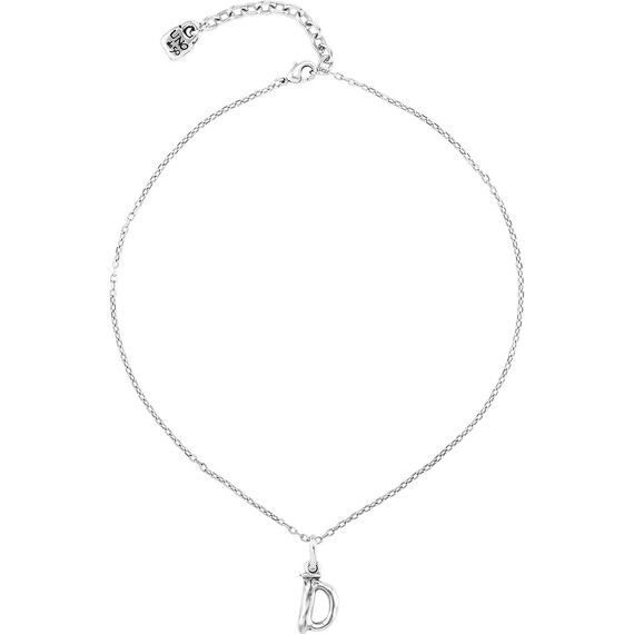 Серебряная подвеска на цепочку Буква D малая UNOde50, изображение 2