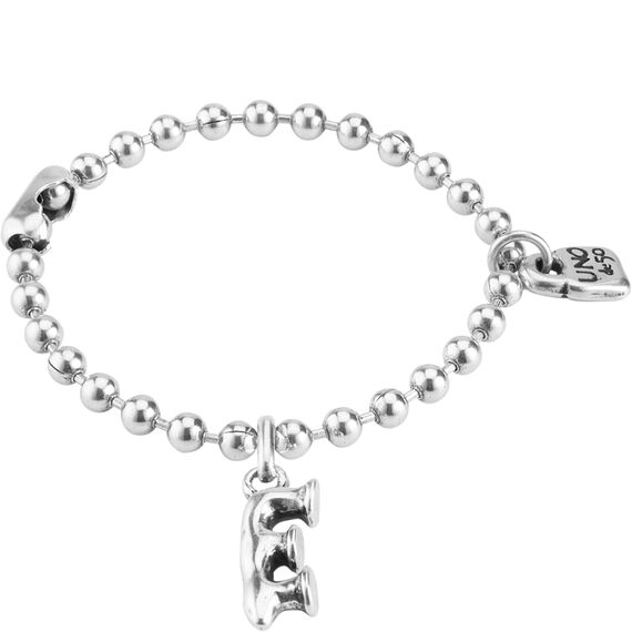 Серебряная подвеска на цепочку Буква E малая UNOde50, изображение 3