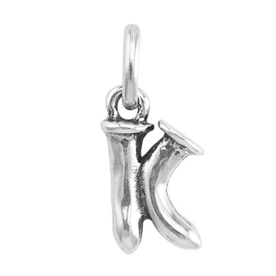 Серебряная подвеска на цепочку Буква K малая UNOde50