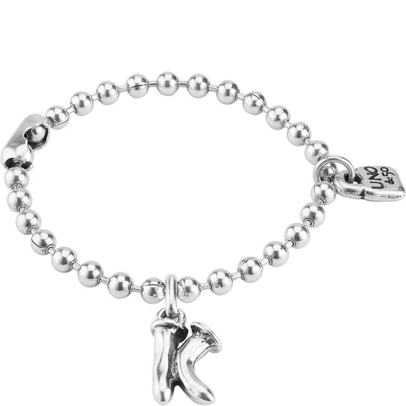 Серебряная подвеска на цепочку Буква K малая UNOde50, изображение 3