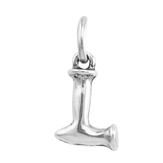 Серебряная подвеска на цепочку Буква L малая UNOde50