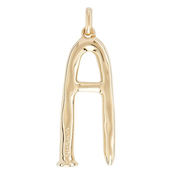 Золотая подвеска на цепочку Буква A большая UNOde50