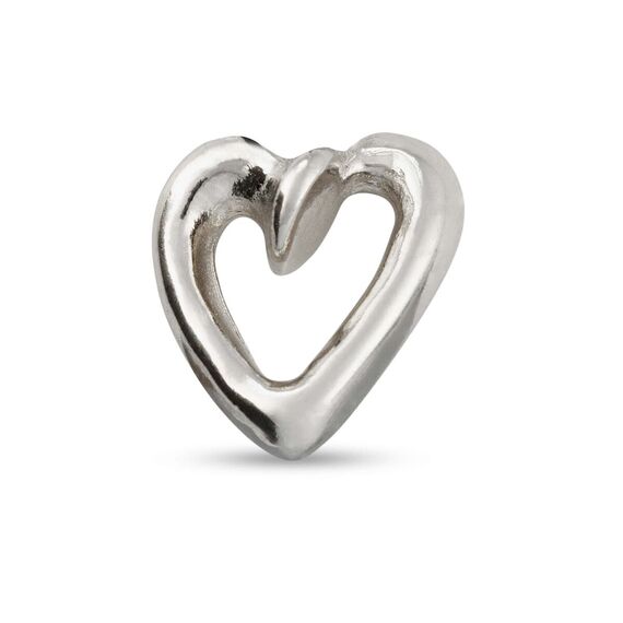 Серебряная моносерьга для пирсинга Сердечко UNOde50 Hart 2