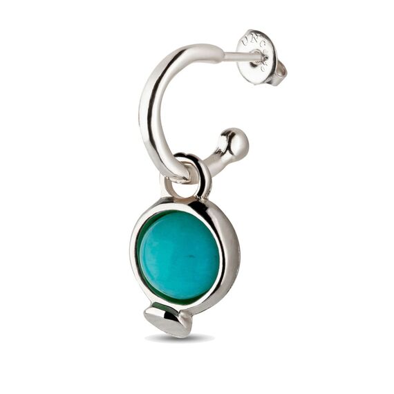 Серебряная подвеска для пирсинга с натуральным камнем Вот это да! UNOde50 WoW!, изображение 4