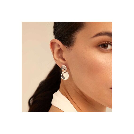 Серебряные серьги висячие Чешуйки UNOde50 Scales, изображение 5