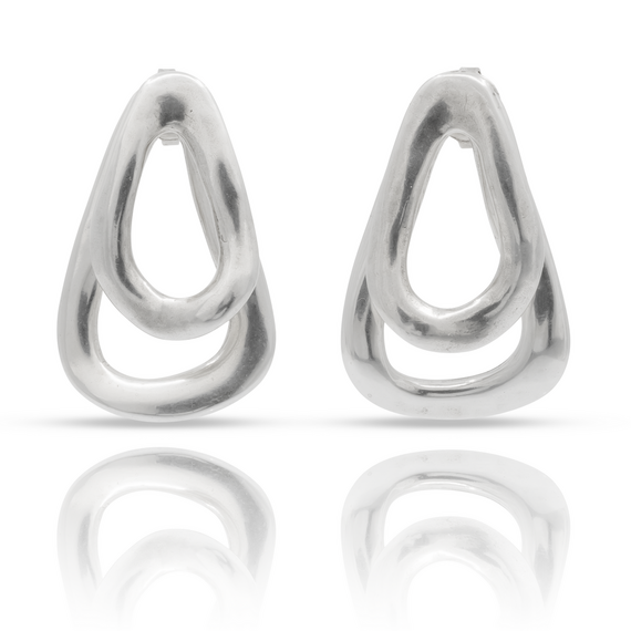 Серебряные серьги женские Скрепленный UNOde50 Connected