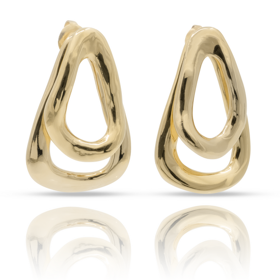 Золотые серьги женские Скрепленный UNOde50 Connected, изображение 3
