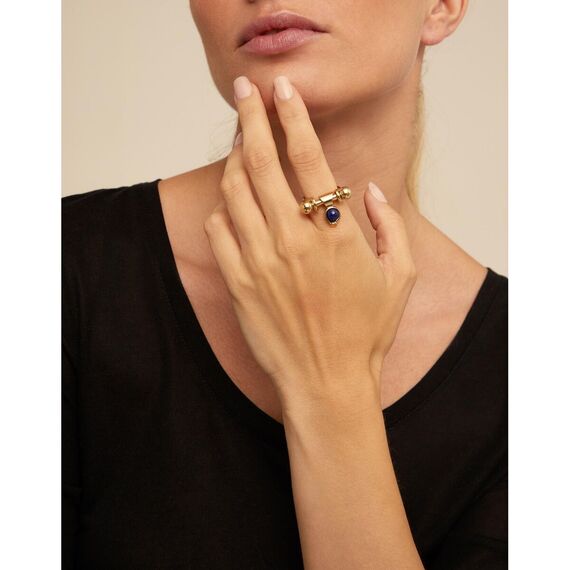 Золотая подвеска с натуральным камнем UNOde50 My Lapis Lazuli, изображение 3