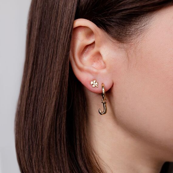 Золотая подвеска для пирсинга Буква мини J UNOde50 CALL ME, изображение 3