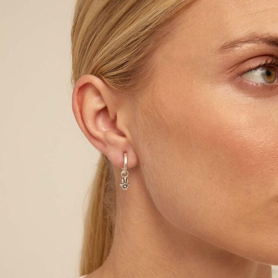 Серебряная моносерьга-основа для пирсинга Обруч UNOde50 Hula Hoop, изображение 6