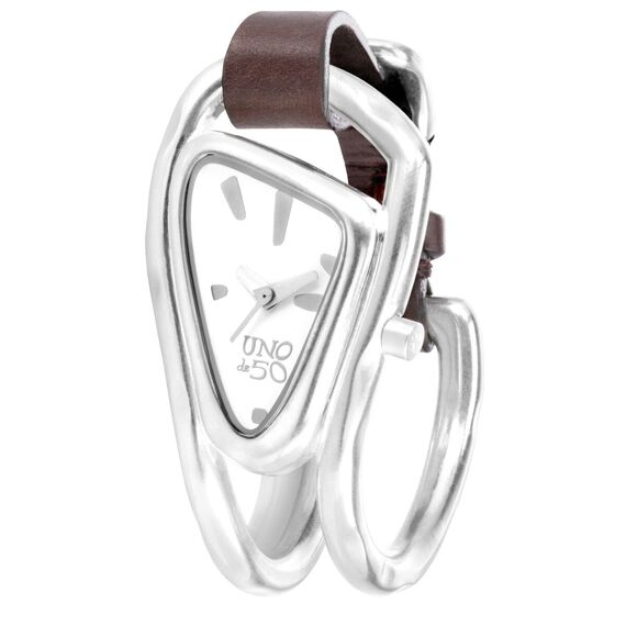 Серебряные часы женские кожаные UnoDe50 Din Don