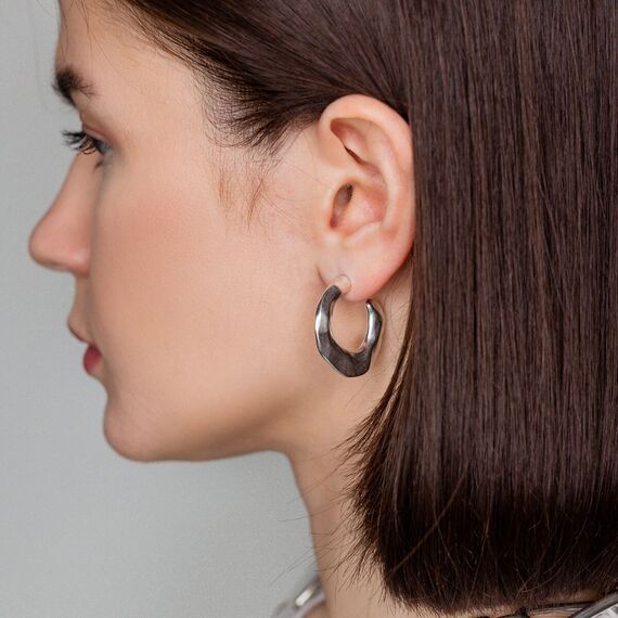 Серебряные серьги женские Нимб UNOde50 Nimbo, изображение 3