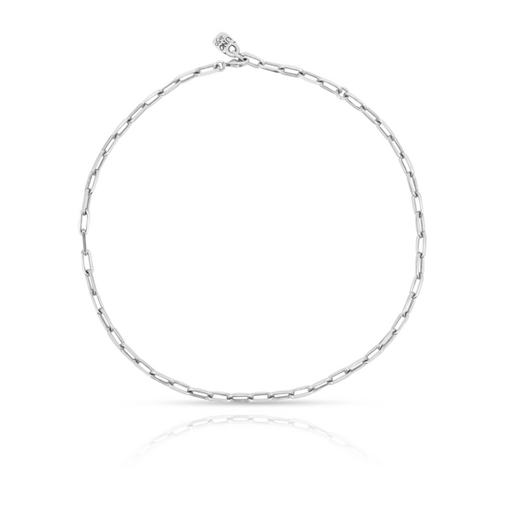 Серебряная цепь c якорным плетением Короткая No.9 UNOde50 Chain