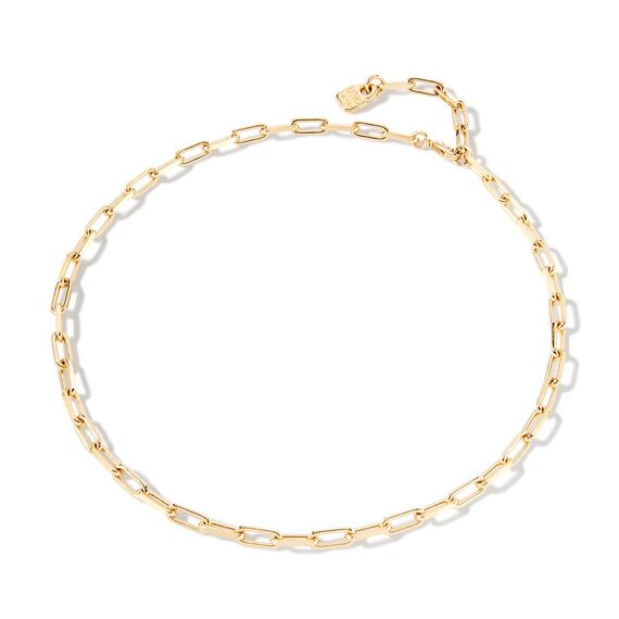 Золотая цепь c якорным плетением Короткая No.9 UNOde50 Chain