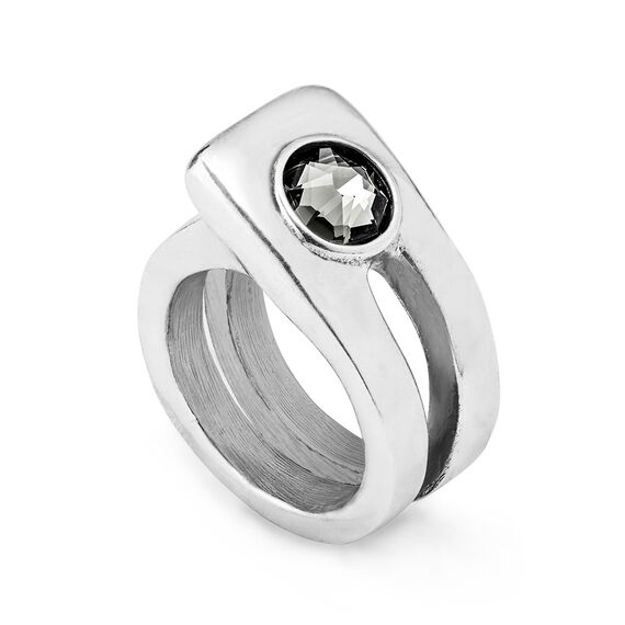 Серебряное кольцо женское c кристаллом Сваровски UNOde50 On My Own, Размер (мм): 17,3-17,7