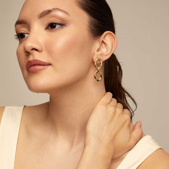 Золотые серьги женские UNOde50 Groovy, изображение 3