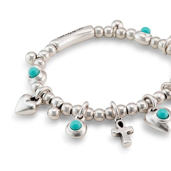 Серебряный браслет женский c подвесками UNOde50 Worship, изображение 2