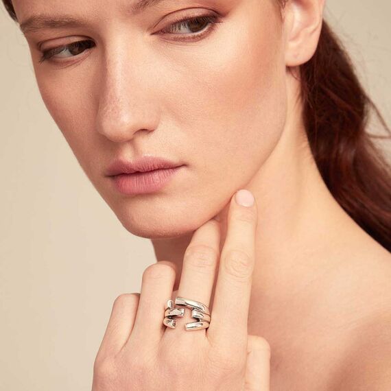 Серебряное кольцо женское широкое UNOde50 Electrik, Размер (мм): 18,3-18,7, изображение 3