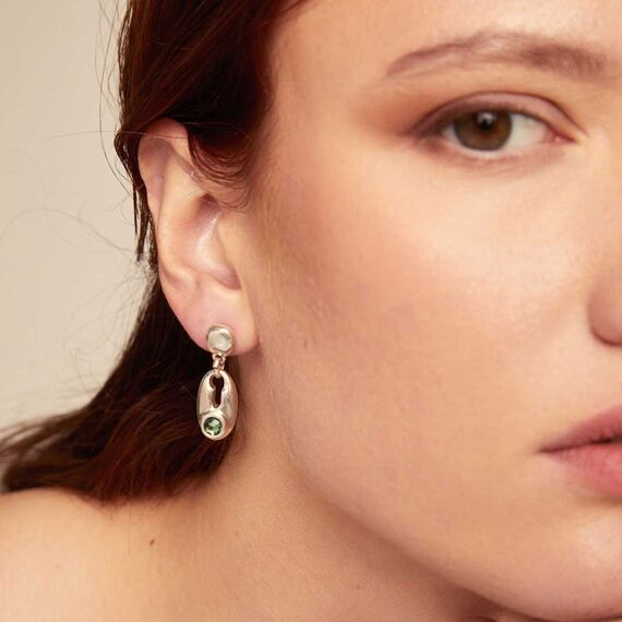 Серебряные серьги женские с кристаллами Сваровски UNOde50 To You, изображение 4