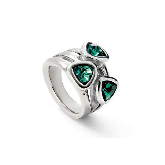 Серебряное кольцо с кристаллами Сваровски UNOde50 Ser Camaleonica, Размер (мм): 18,3-18,7