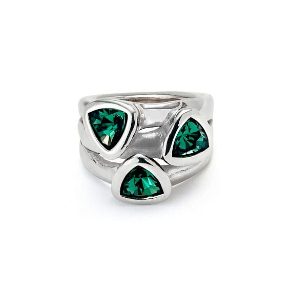 Серебряное кольцо с кристаллами Сваровски UNOde50 Ser Camaleonica, Размер (мм): 18,3-18,7, изображение 2