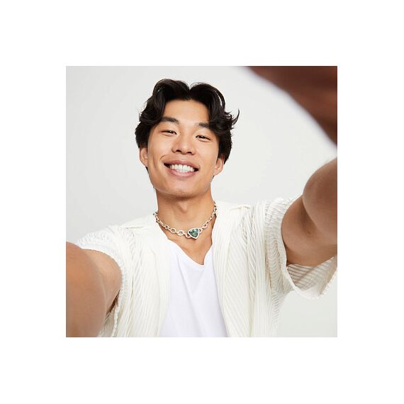 Серебряное ожерелье с кристаллом Сваровски UNOde50 Ser Camaleonica, изображение 5