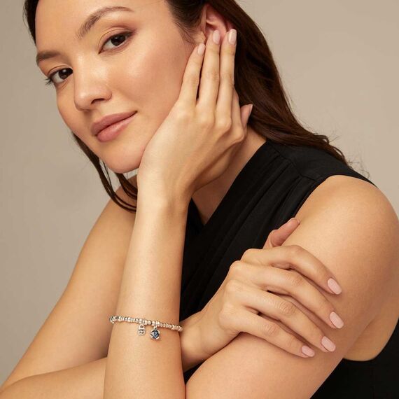 Серебряный браслет женский с кристаллом Сваровски UNOde50 Attractive, изображение 4