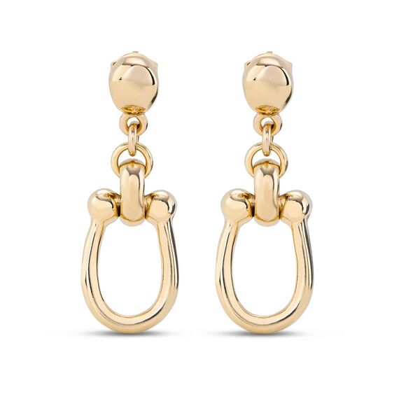 Золотые серьги женские Подкова UNOde50 Serotonin