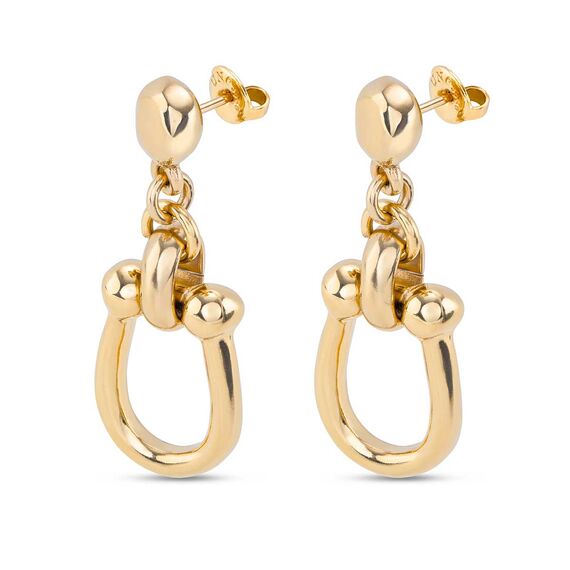 Золотые серьги женские Подкова UNOde50 Serotonin, изображение 2