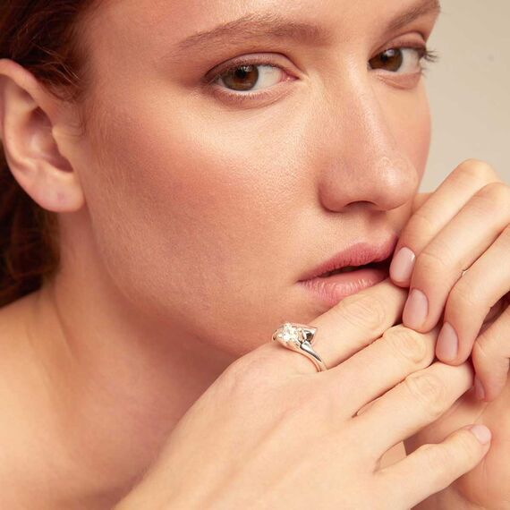 Серебряное кольцо женское с цирконием UNOde50 Divine, Размер (мм): 17,3-17,7, изображение 3