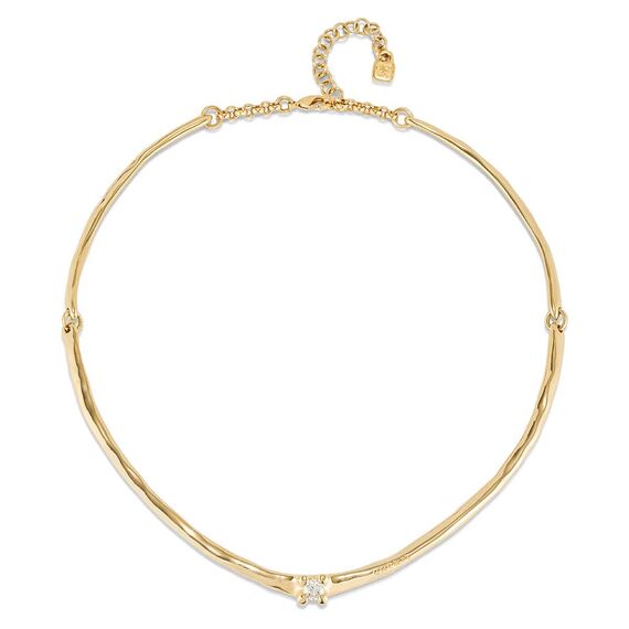 Золотое колье женское с цирконием UNOde50 Cosmos