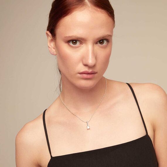 Серебряное колье женское с цирконием UNOde50 Divine, изображение 3